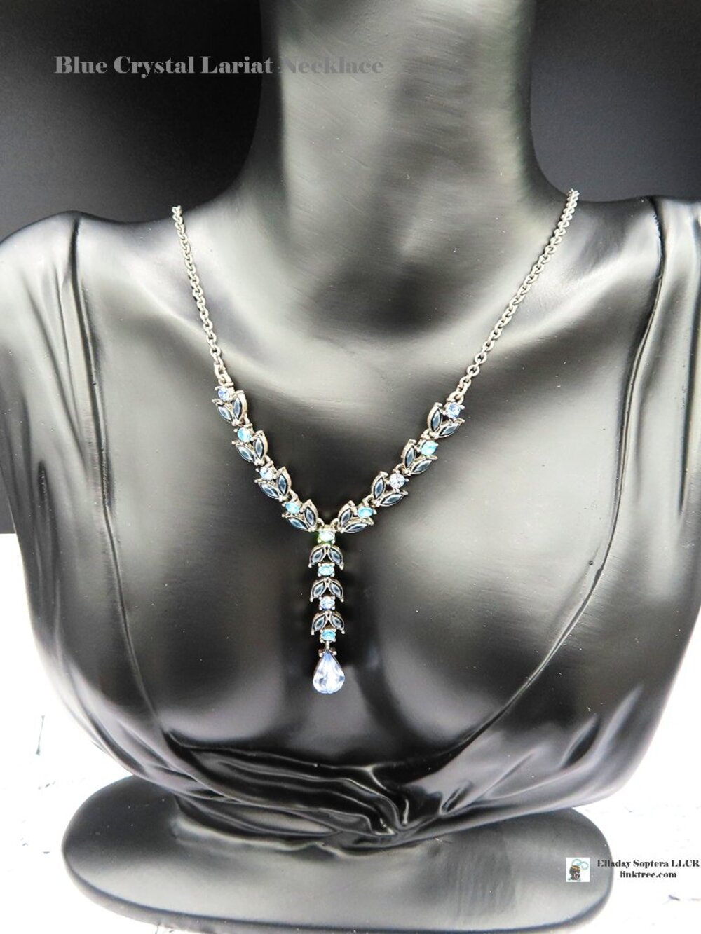 Blue Lariat Necklace